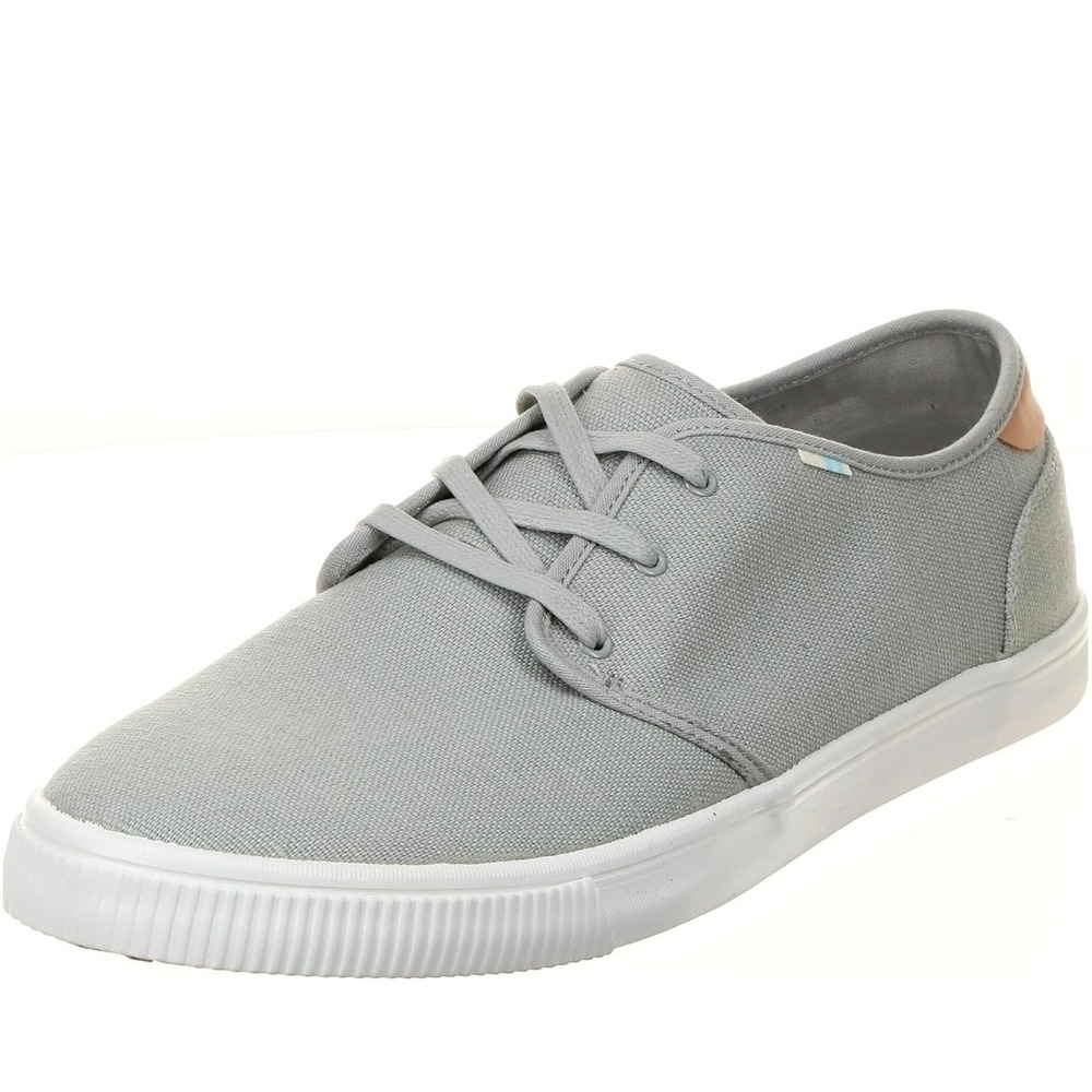 TOMS Carlos Mens Drizzle Grey Textile Low Top Lace Up Sneakers Size 10